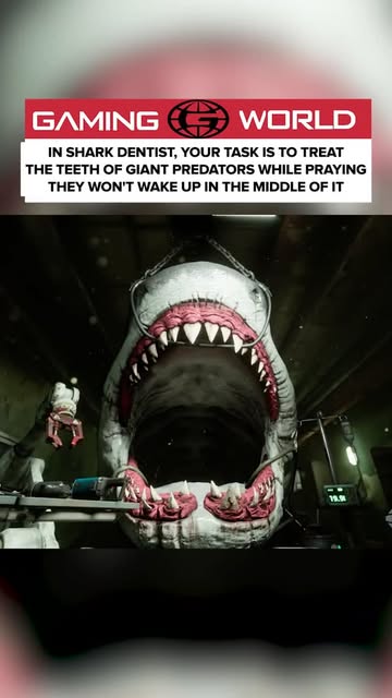 In Shark Dentist, you’re the last hope for toothy terrors—gently scraping plaque off a 50-foot shark’s molars while praying it doesn’t suddenly decide your arm looks like a snack. One twitch. One snort. One wrong angle—and you’re lunch. 
No bandages. No anesthesia. Just you, a tiny drill, and the crushing weight of being the most unnecessary dentist in the ocean. 
#SharkDentist #SurvivalGame #AbsurdGame #PCGaming #IndieGame #ToothExtraction #DinosaurDentist #PrayAndDrill #NoSecondChances