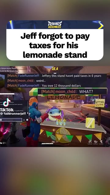 Jeff forgot to pay taxes for his lemonade stand Via/KevinPigaChu