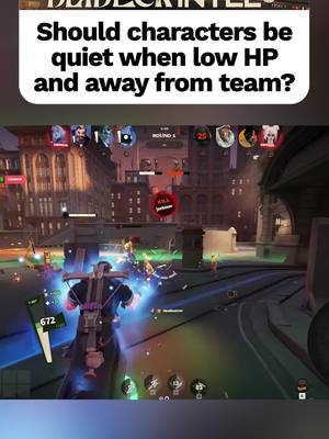 Should characters be quiet when low HP and away from team? Via/DarkWolfPL