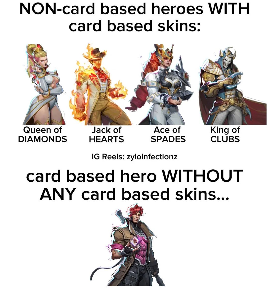 Meet Gambit: the CARD hero without a CARD skin 😅Via/Important-Catch-3254 https://t.co/wMi0uM2apj