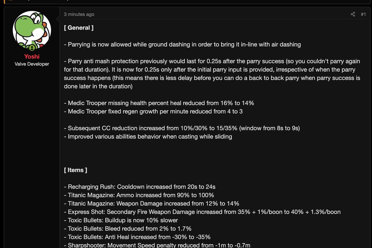 Small balance update is live https://t.co/Sg0cgaASGM